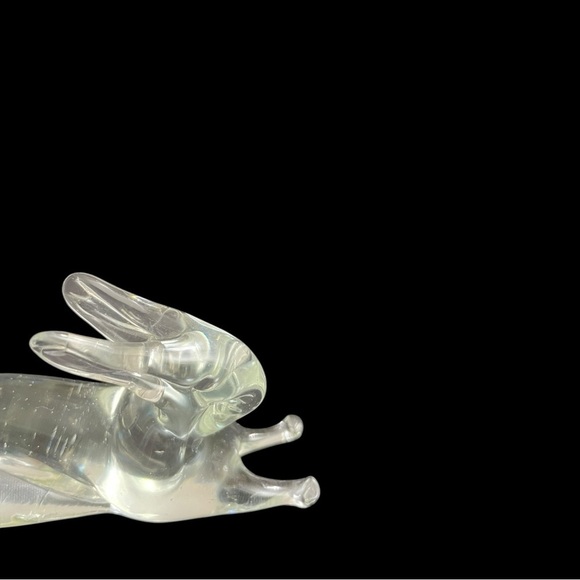 Vintage Pilgrim Clear Glass Rabbit Figurine, Laying Down Bunny - Picture 9 of 12